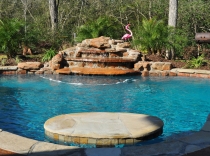 Custom Pool and Waterfall with Table