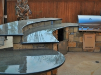 Granite Stone and Stailess Steel Outdoor Kitchen