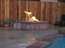 Traditional Flagstone 4-Foot Gas Burning Fire Pit with Custom 18-inch Gas Ring