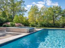Geometric Pool with raised spa 80K-to-100K