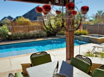 Custom Pool and Spa with Sundeck and Scupper 80K-to-100K