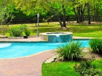 Custom Pool and Spa with Tanning Ledge 80K-to-100K