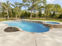 Freeform Pool and Spa with Sheer Descent 100K-and-above