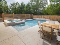 Geometric Pool and Spa with Bubbler and Sheer Descent 100K-and-above
