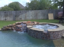 Custom Spa and Waterfall