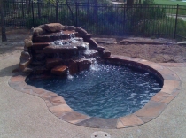 Custom Spa and Waterfall