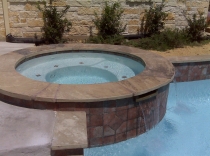 Custom Spa with Water Feature