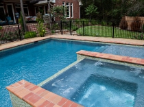 Glass Tile Spillover Custom Spa