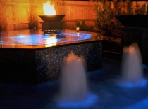 Infinity Edge Spa with Japanese Glass Tile