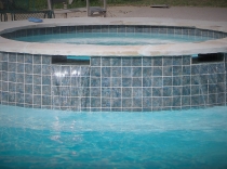 Tile Spa with Water Feature