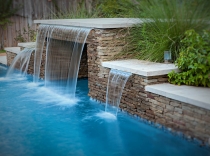 Modern Style Grotto with Hand Cut Dry Stacked Flagstone