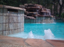 Sundeck with Bubblers Spa and Waterfall